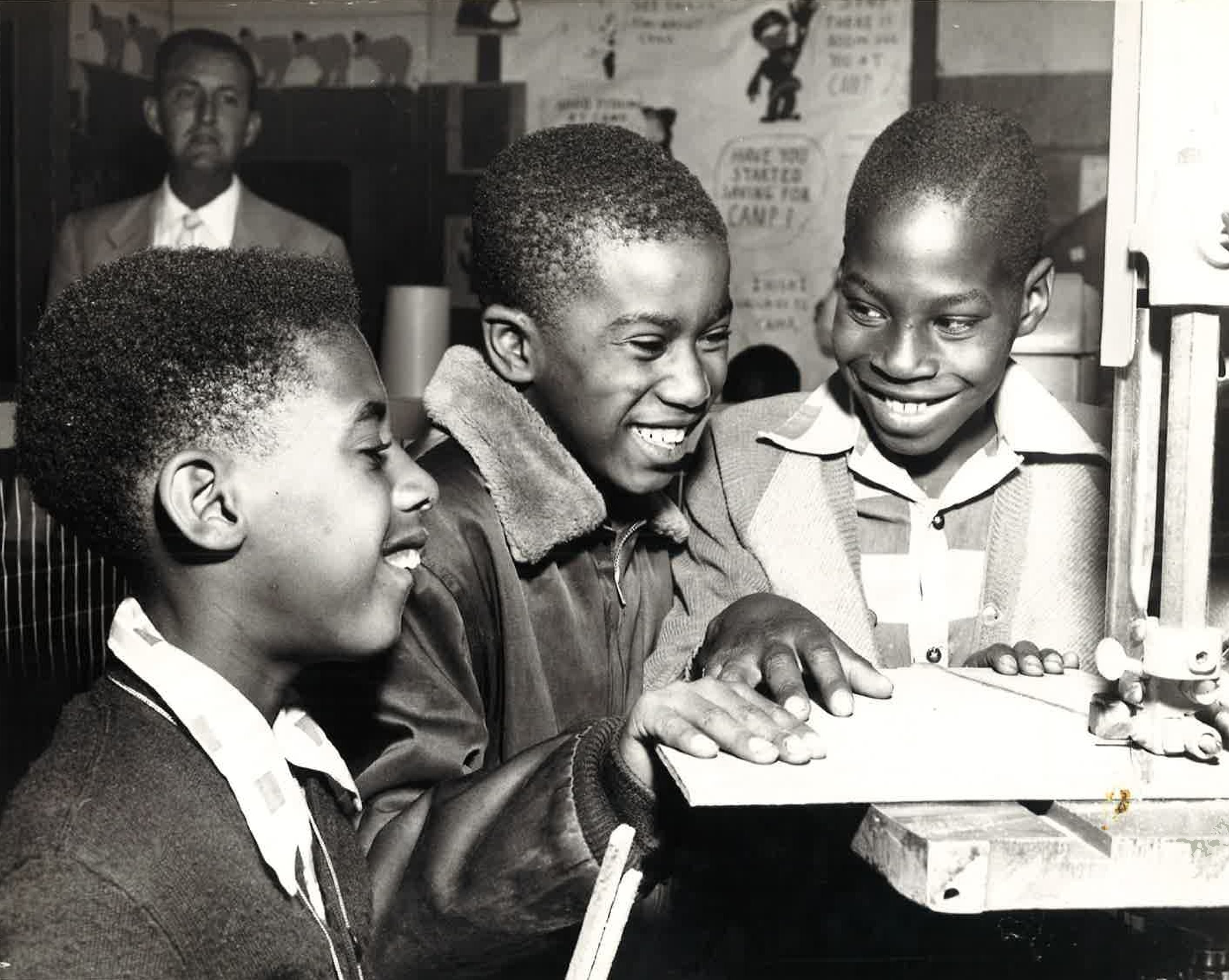 Alumni wearing BGC shirts - Boys & Girls Clubs of Oakland