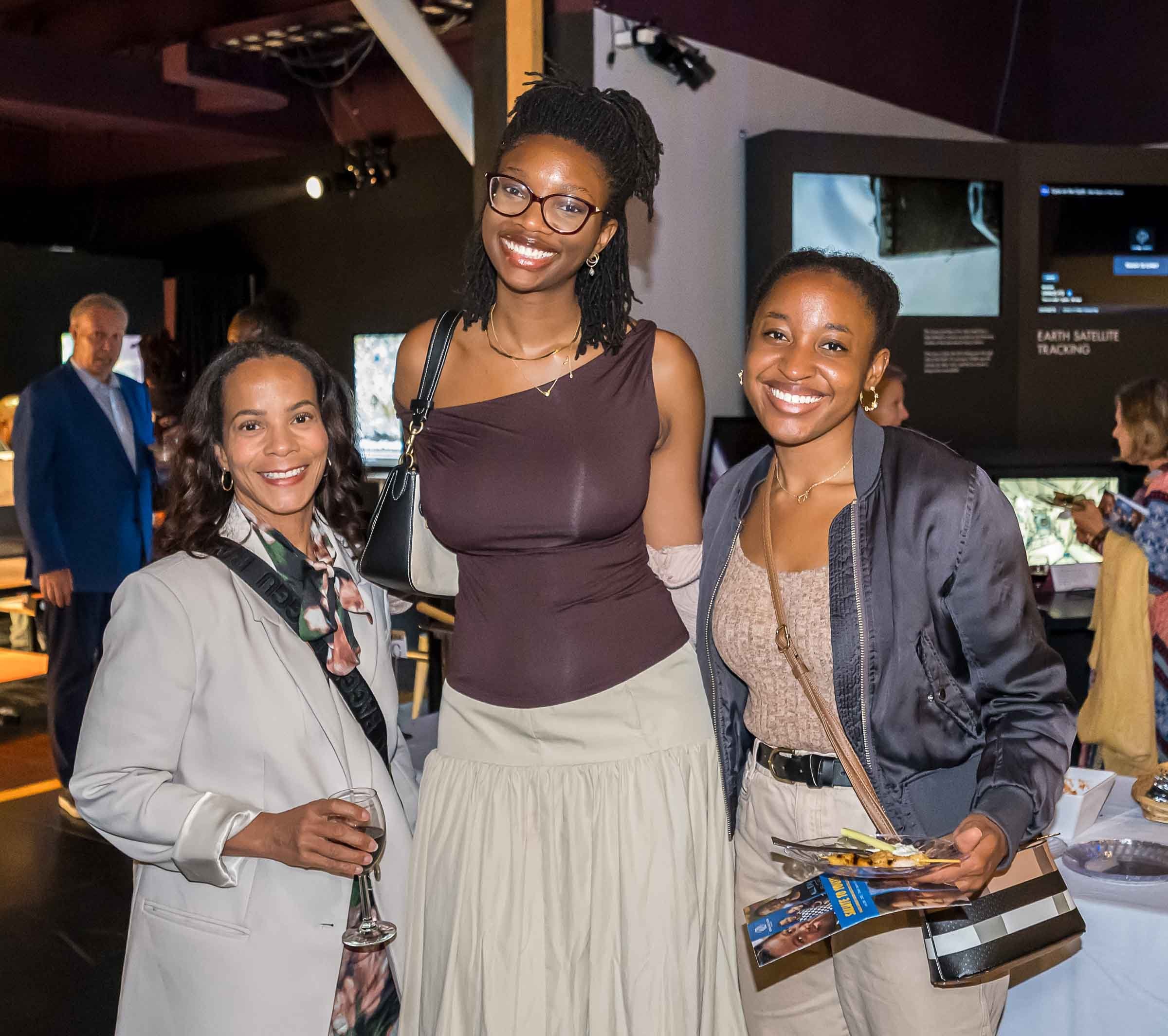 Members working together on group project